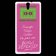 Coque Sony Xperia C5 Plaquage Bonus offensif-défensif Rose