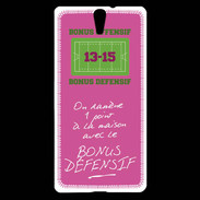 Coque Sony Xperia C5 1 point bonus offensif-défensif Rose