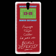 Coque Sony Xperia C5 Plaquage Bonus offensif-défensif Rouge