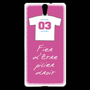 Coque Sony Xperia C5 Pilier droit Bonus offensif-défensif Rose