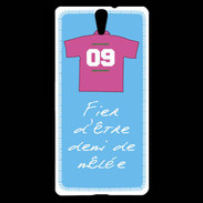Coque Sony Xperia C5 Demi de mêlée Bonus offensif-défensif Bleu