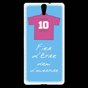 Coque Sony Xperia C5 Demi d'ouverture Bonus offensif-défensif Bleu