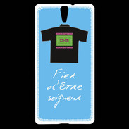 Coque Sony Xperia C5 Soigneur Bonus offensif-défensif Bleu 2