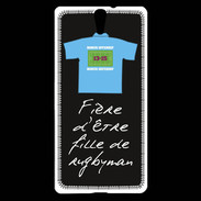 Coque Sony Xperia C5 Fille de rugbyman Bonus offensif-défensif Noir 2