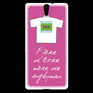 Coque Sony Xperia C5 Mère de rugbyman Bonus offensif-défensif Rose