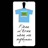 Coque Sony Xperia C5 Mère de rugbyman Bonus offensif-défensif Blanc 2