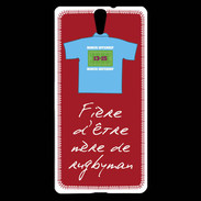 Coque Sony Xperia C5 Mère de rugbyman Bonus offensif-défensif Rouge 2