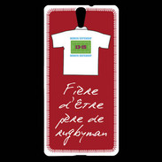 Coque Sony Xperia C5 Père de rugbyman Bonus offensif-défensif Rouge