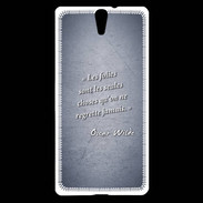 Coque Sony Xperia C5 Les Folies Bleu Citation Oscar Wilde