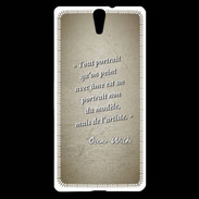 Coque Sony Xperia C5 Portrait Ame Sepia Citation Oscar Wilde
