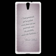 Coque Sony Xperia C5 Portrait Ame Rose Citation Oscar Wilde