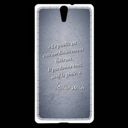 Coque Sony Xperia C5 Public génie Bleu Citation Oscar Wilde