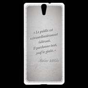 Coque Sony Xperia C5 Public génie Gris Citation Oscar Wilde
