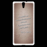 Coque Sony Xperia C5 Public génie Rouge Citation Oscar Wilde
