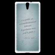 Coque Sony Xperia C5 Public génie Turquoise Citation Oscar Wilde