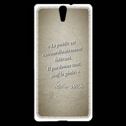 Coque Sony Xperia C5 Public génie Sepia Citation Oscar Wilde