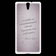 Coque Sony Xperia C5 Public génie Rose Citation Oscar Wilde