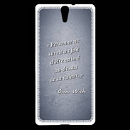 Coque Sony Xperia C5 Survie valeur Bleu Citation Oscar Wilde