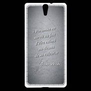 Coque Sony Xperia C5 Survie valeur Noir Citation Oscar Wilde