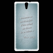 Coque Sony Xperia C5 Survie valeur Turquoise Citation Oscar Wilde