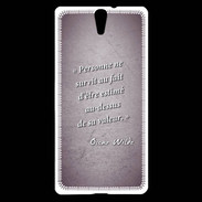 Coque Sony Xperia C5 Survie valeur Violet Citation Oscar Wilde