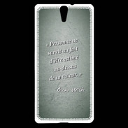 Coque Sony Xperia C5 Survie valeur Vert Citation Oscar Wilde