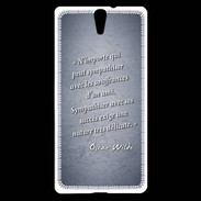 Coque Sony Xperia C5 Sympathiser Bleu Citation Oscar Wilde