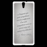 Coque Sony Xperia C5 Sympathiser Gris Citation Oscar Wilde