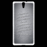 Coque Sony Xperia C5 Sympathiser Noir Citation Oscar Wilde