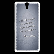 Coque Sony Xperia C5 Tentation Bleu Citation Oscar Wilde