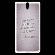 Coque Sony Xperia C5 Tentation Rose Citation Oscar Wilde