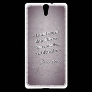 Coque Sony Xperia C5 Tentation Violet Citation Oscar Wilde