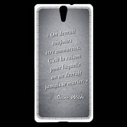 Coque Sony Xperia C5 Toujours amoureux Noir Citation Oscar Wilde