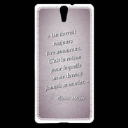 Coque Sony Xperia C5 Toujours amoureux Rose Citation Oscar Wilde