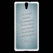 Coque Sony Xperia C5 Toujours amoureux Turquoise Citation Oscar Wilde