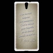 Coque Sony Xperia C5 Toujours amoureux Sepia Citation Oscar Wilde