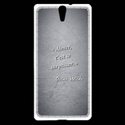 Coque Sony Xperia C5 Aimer Noir Citation Oscar Wilde