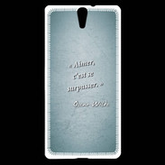 Coque Sony Xperia C5 Aimer Turquoise Citation Oscar Wilde