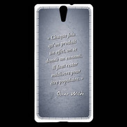 Coque Sony Xperia C5 Chaque fois Bleu Citation Oscar Wilde