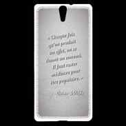 Coque Sony Xperia C5 Chaque fois Gris Citation Oscar Wilde