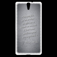 Coque Sony Xperia C5 Chaque fois Noir Citation Oscar Wilde