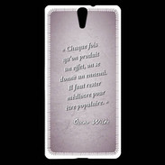 Coque Sony Xperia C5 Chaque fois Rose Citation Oscar Wilde
