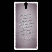 Coque Sony Xperia C5 Chaque fois Violet Citation Oscar Wilde