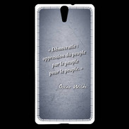 Coque Sony Xperia C5 Démocratie Bleu Citation Oscar Wilde