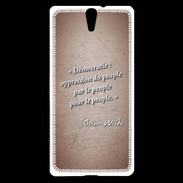 Coque Sony Xperia C5 Démocratie Rouge Citation Oscar Wilde