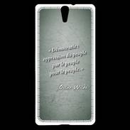 Coque Sony Xperia C5 Démocratie Vert Citation Oscar Wilde