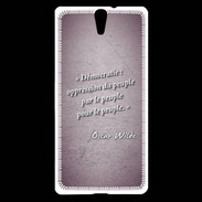Coque Sony Xperia C5 Démocratie Violet Citation Oscar Wilde