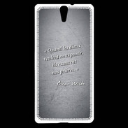 Coque Sony Xperia C5 Dieux prières Noir Citation Oscar Wilde