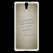 Coque Sony Xperia C5 Dieux prières Sepia Citation Oscar Wilde