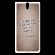 Coque Sony Xperia C5 Dieux prières Rouge Citation Oscar Wilde